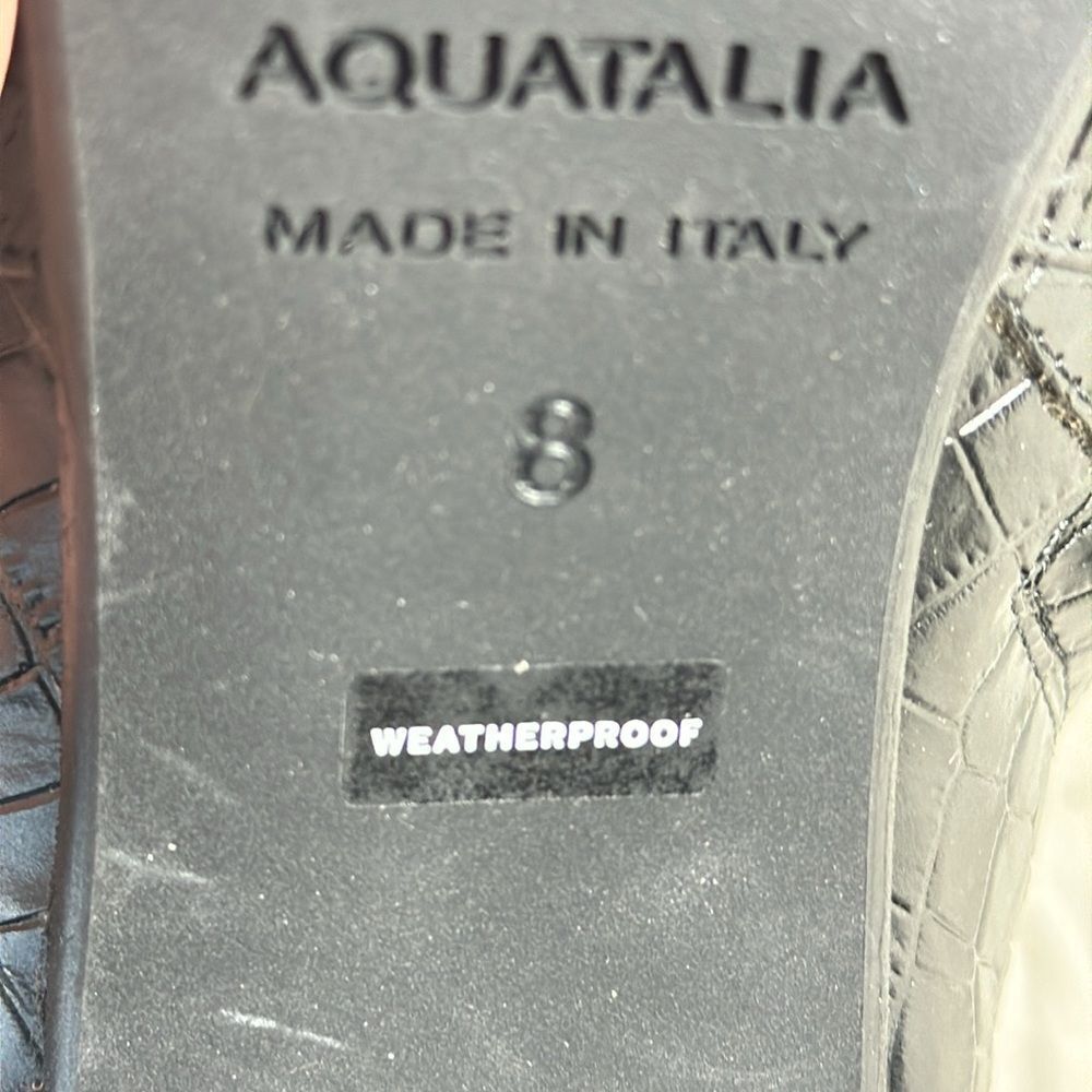 Aquatalia Posey Croc Embossed Weatherproof Boots Sz 8 — image 6 of 7